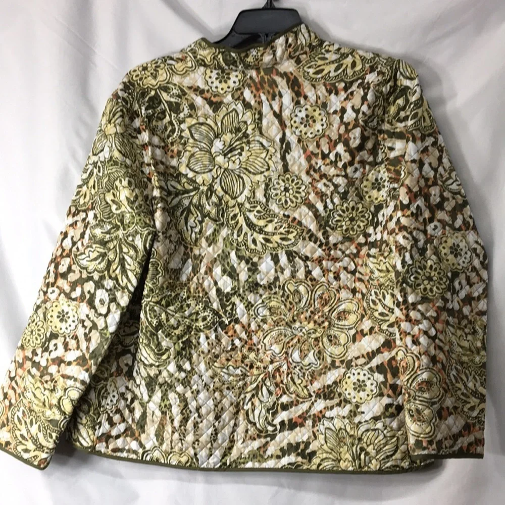 Alfred Dunner Women’s Cactus Ranch Floral Quilted Jacket Size 14 NEW with Tags